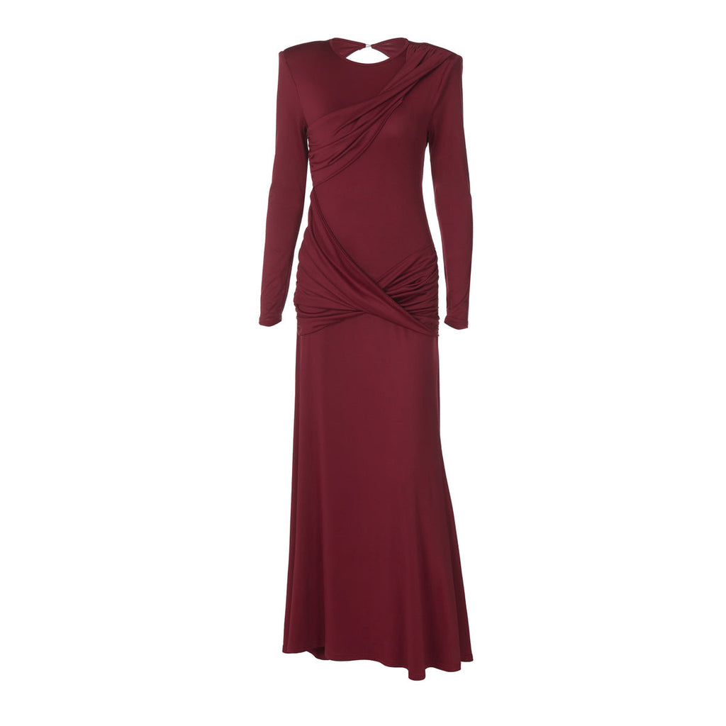 Women Clothing Autumn Sexy Backless Elegant Slim Fit Long Sleeve Sheath Dress Women