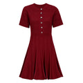 Summer Fashionable Knitted Heavy Industry Slim Fit Slimming Short Sleeve Dress for Women