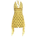 Summer Women Clothing Sexy Halter Swing Collar Sleeveless Slim Dot Mesh Dress for Women