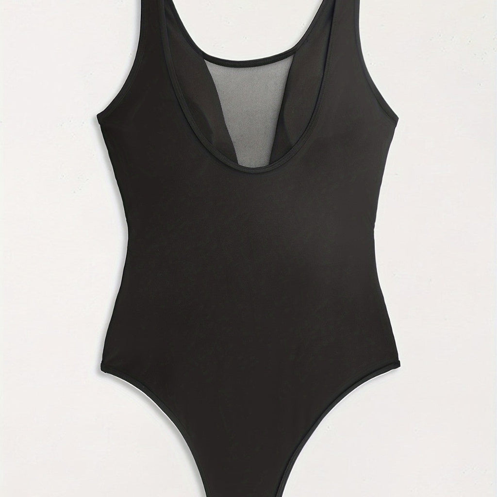 Black Tight Triangle One-piece Swimsuit Women's