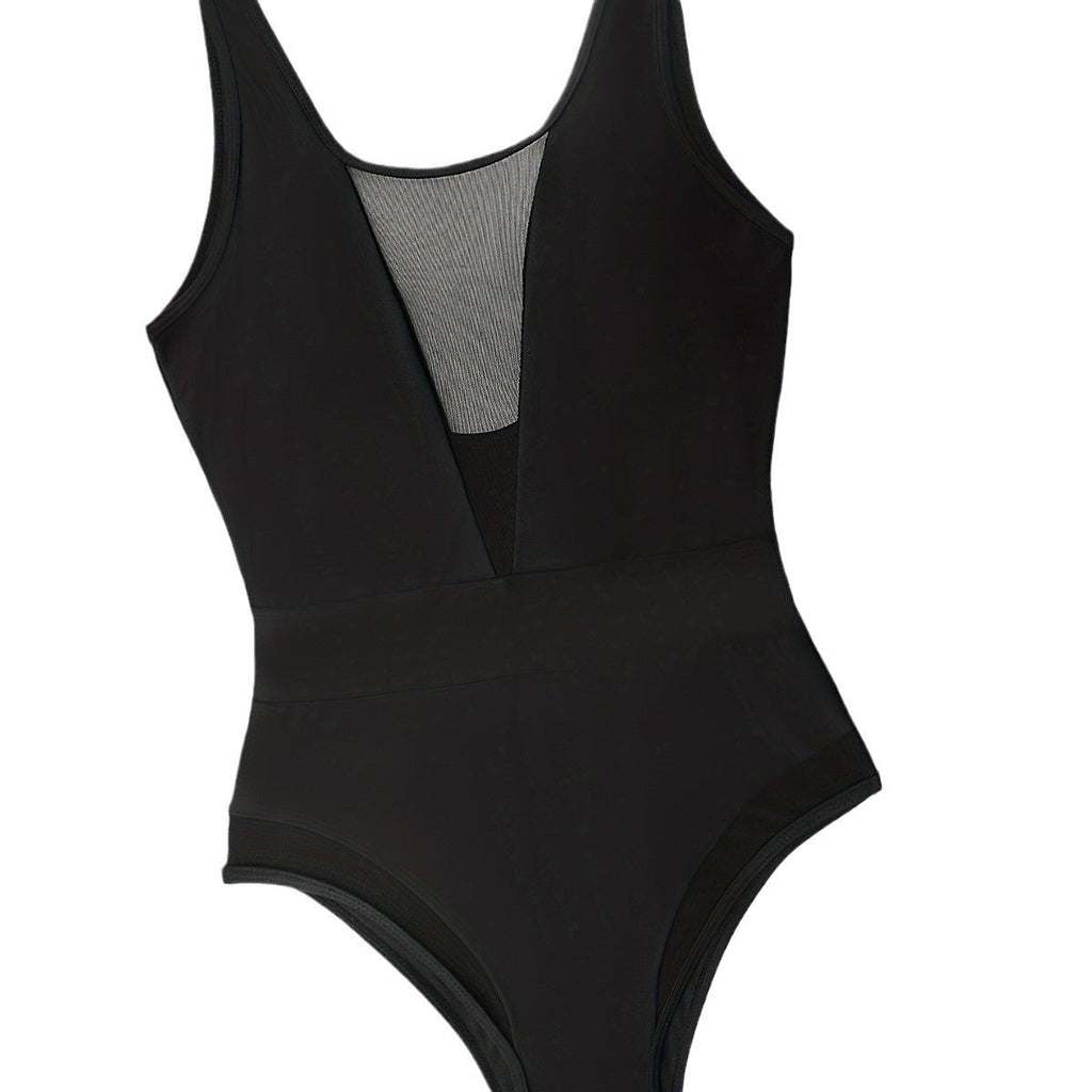 Black Tight Triangle One-piece Swimsuit Women's