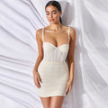 Mesh Summer Backless Design Sling Boning Corset Dress Women Clothing