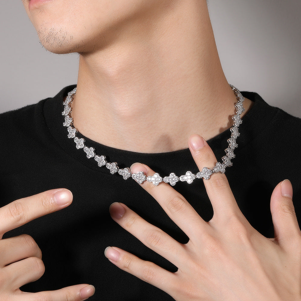 diamond necklace cross moissanite chain