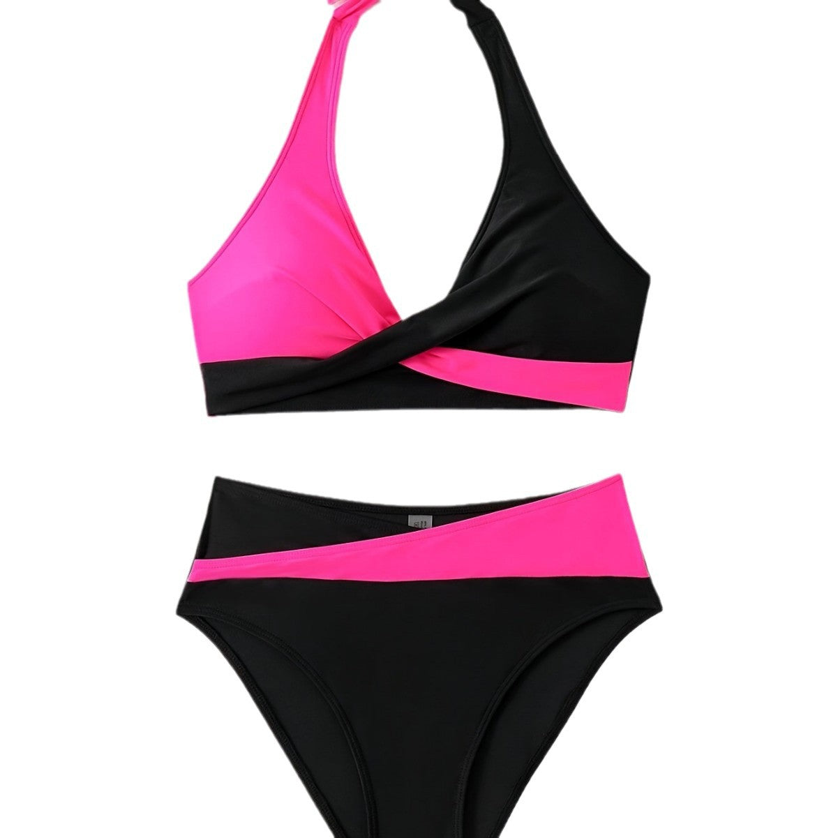 Independent Station Separated Printed Bikini Set Sexy Color Block Swimsuit Women
