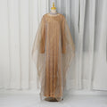 Solid Color Dress Autumn High Collar Double Layer Stitching Slim Dress