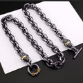 Black retro skull punk necklace