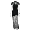 Arrival Lace Cappa Tube Top Dress Sexy Slim Fit Backless Split Dress Women