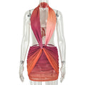 Women Clothing Halter Sexy Summer Vacation Hip Dress Gradient Color Sleeveless Short Casual Dress