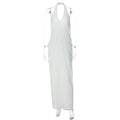 Women Clothing Autumn Sexy Loose Backless Sleeveless V neck Pleated Long Halter Mesh Dress