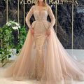 Women Clothing Dress Elegant Trailing French Simplicity Gold Court Gauzy Gown