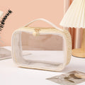 Ladies woven tote cosmetic bags, lightweight makeup bags,Business trip Transparent toiletries bag, Cosmetics storage bag, Transparent Cosmetic Bag,