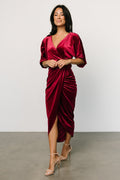 Pleuche Dress V neck Sexy Asymmetric Dress Evening Dress