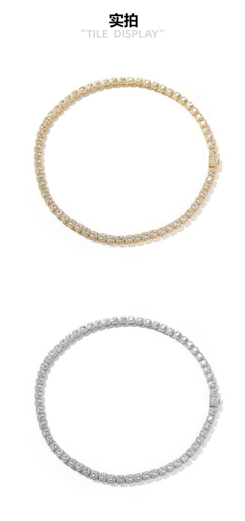 mens gold Gold Plated Rock Candy Chain necklace