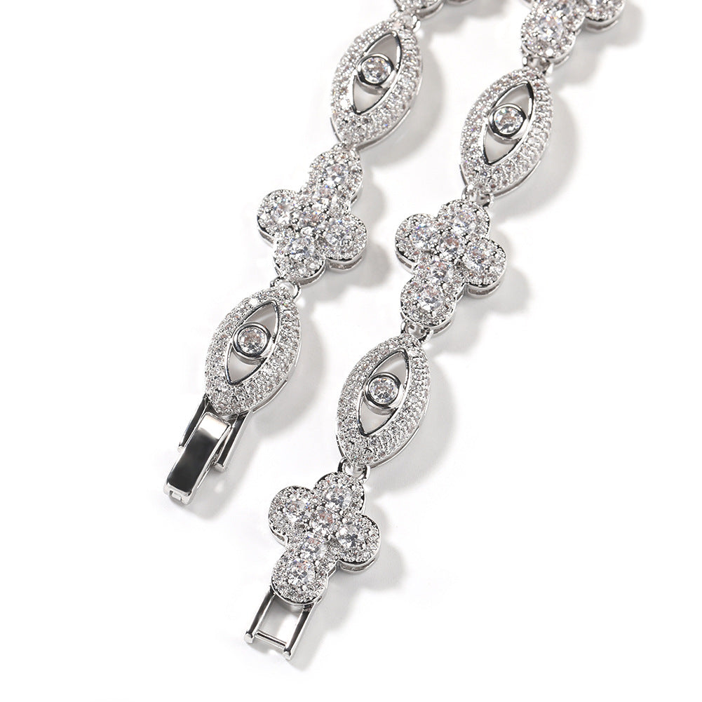 Diamond eye cross high-end feeling necklace