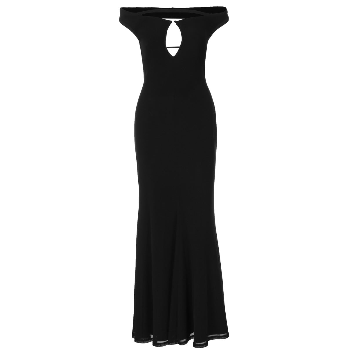 Women Clothing Autumn Winter Sexy Backless Hollow Out Cutout out Solid Color Slim Dress for Women