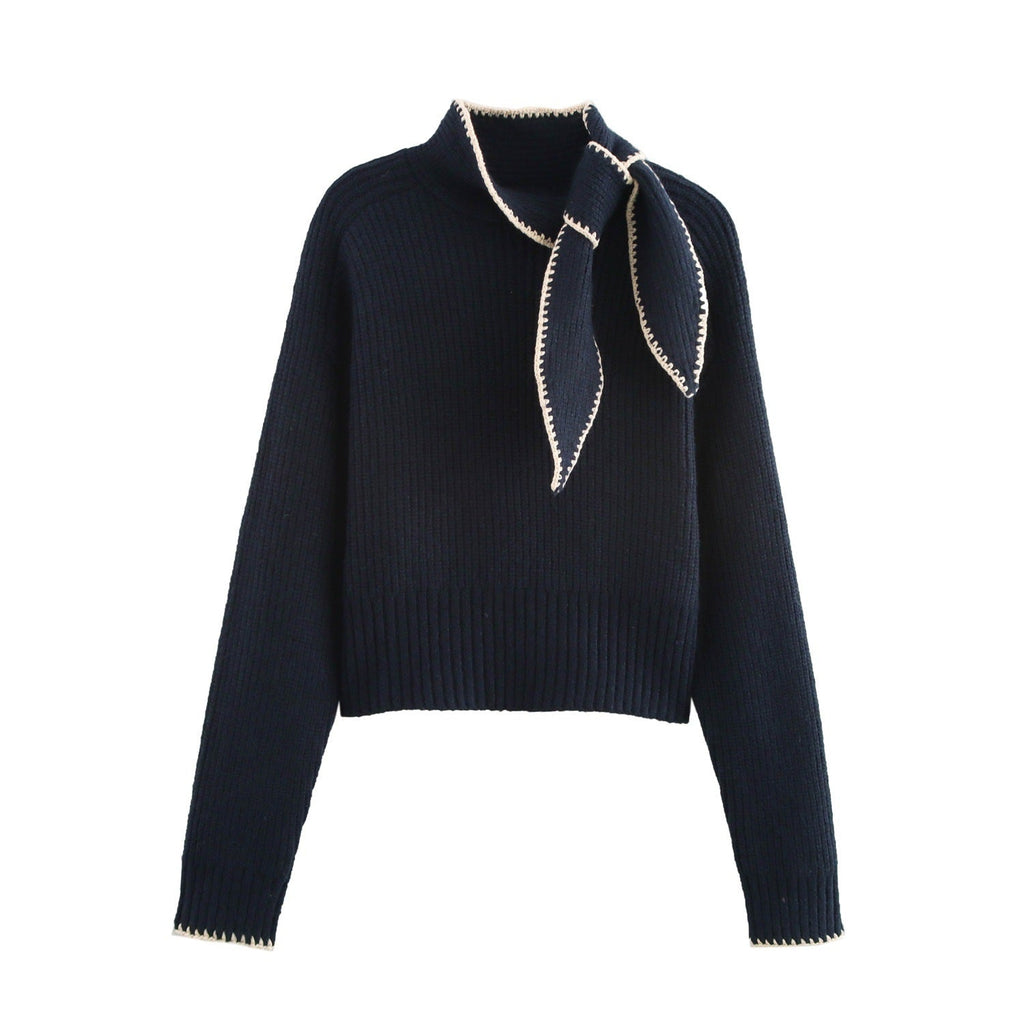 Sweet  Sweater Bow Detail Knit