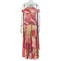 Women Clothing Loose Comfort Printing Pleated Cool Hip Dress Tube Top Diagonal Collar Holiday Maxi Dress
