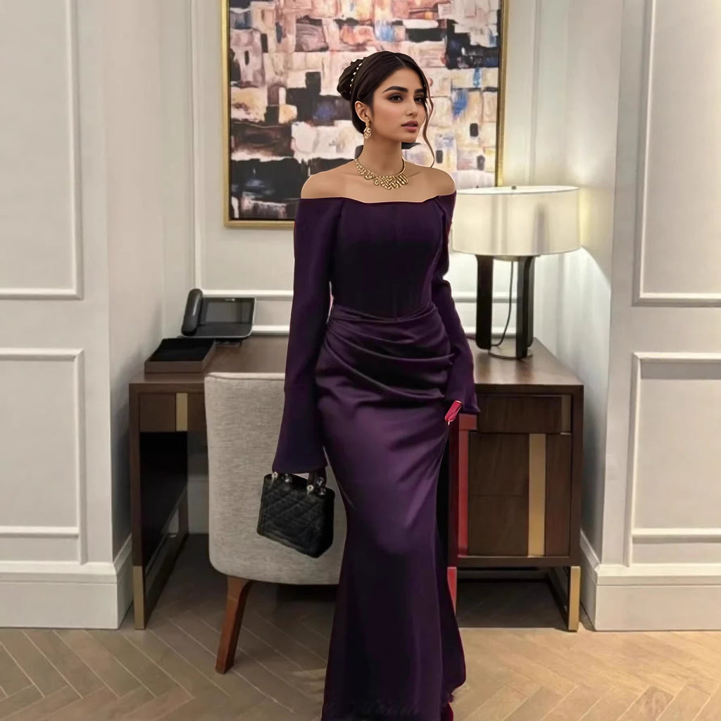Women Clothing Tube Top Wedding Dress Toast Clothing Light Luxury Engagement Wedding Dinner after Slit Hemline at Hem