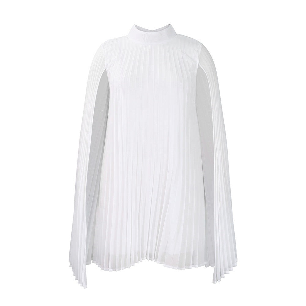 Women Clothing Graceful Fashionable Chiffon Pullover Cloak Batwing-Sleeved Large Size Dress