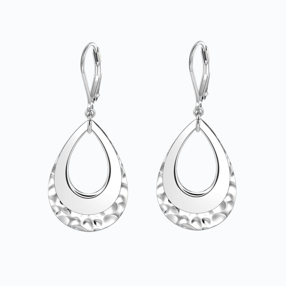 Brass real gold electroplating niche light luxury karst pleated earrings women's earrings