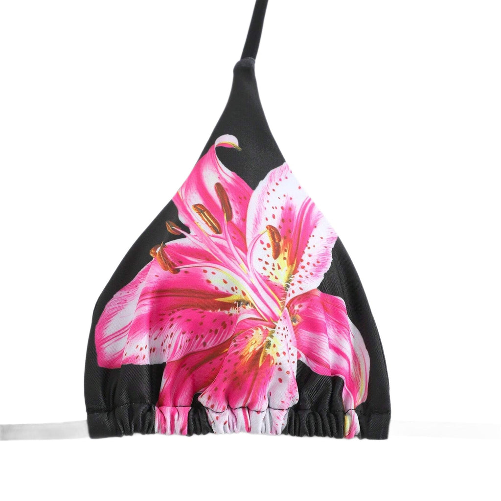 Bikini Cover Up Sexy Lily Printed Swimsuit Three Piece Set