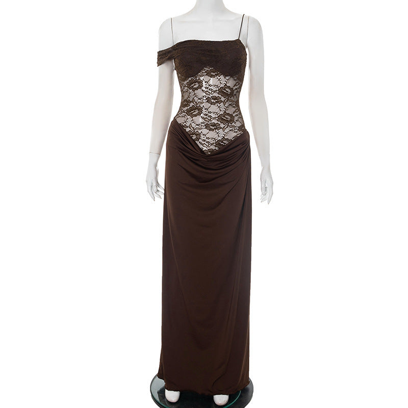 Women Clothing Summer Sexy Sexy Strap Lace Dress