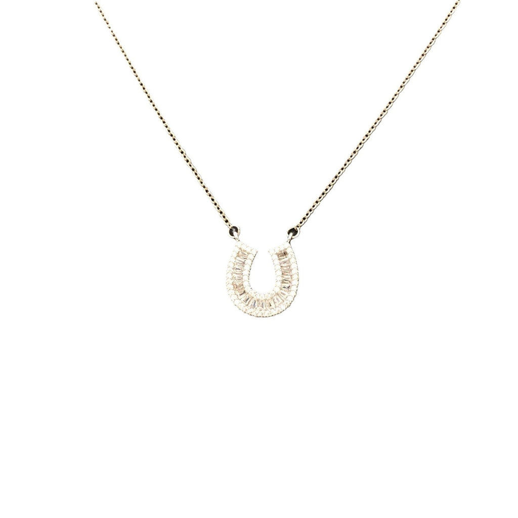 Zircon horseshoe necklace