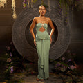 Summer Sexy Package Hip Maxi Dress Sexy Tube Top Solid Color Pleated Dress