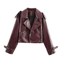 Women's Faux Leather Moto Jacket