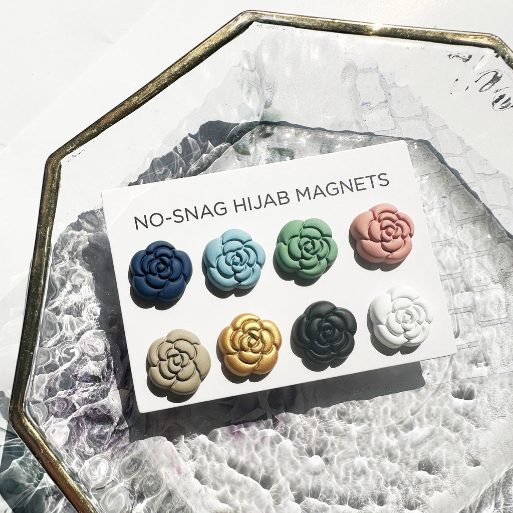 ‌ Secure Elegance Camellia Magnetic Hijab & Scarf Pin (MAC342)