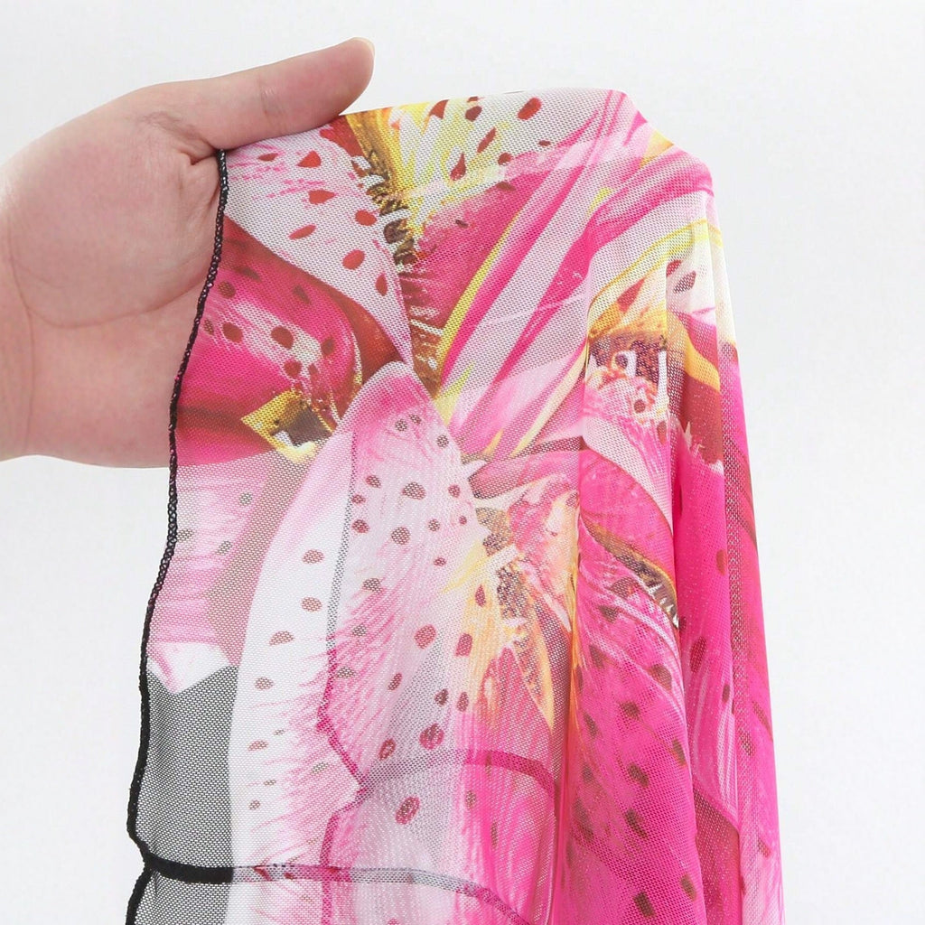 Bikini Cover Up Sexy Lily Printed Swimsuit Three Piece Set