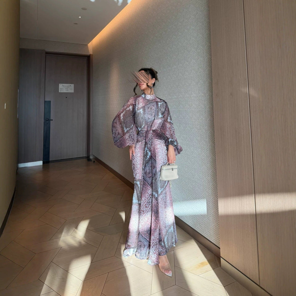 Spring Summer Vintage Print Backless Beach Maxi Dress