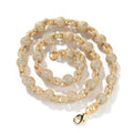 mens gold 5A Zirconia Ball chain necklace