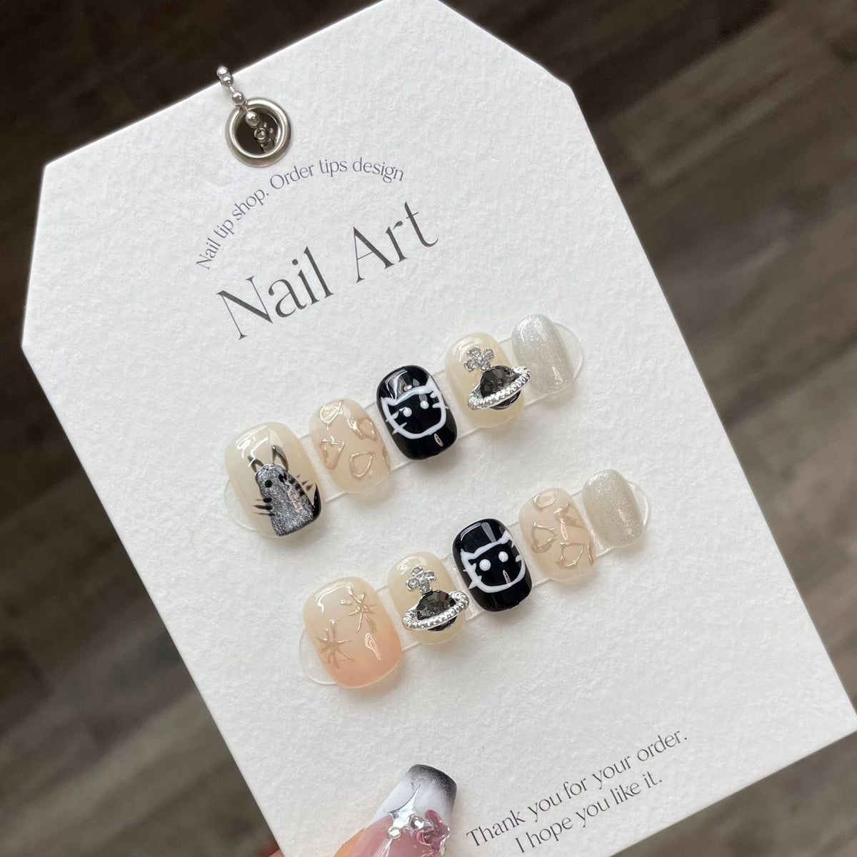 1022- Handmade press on nails fake nails removable