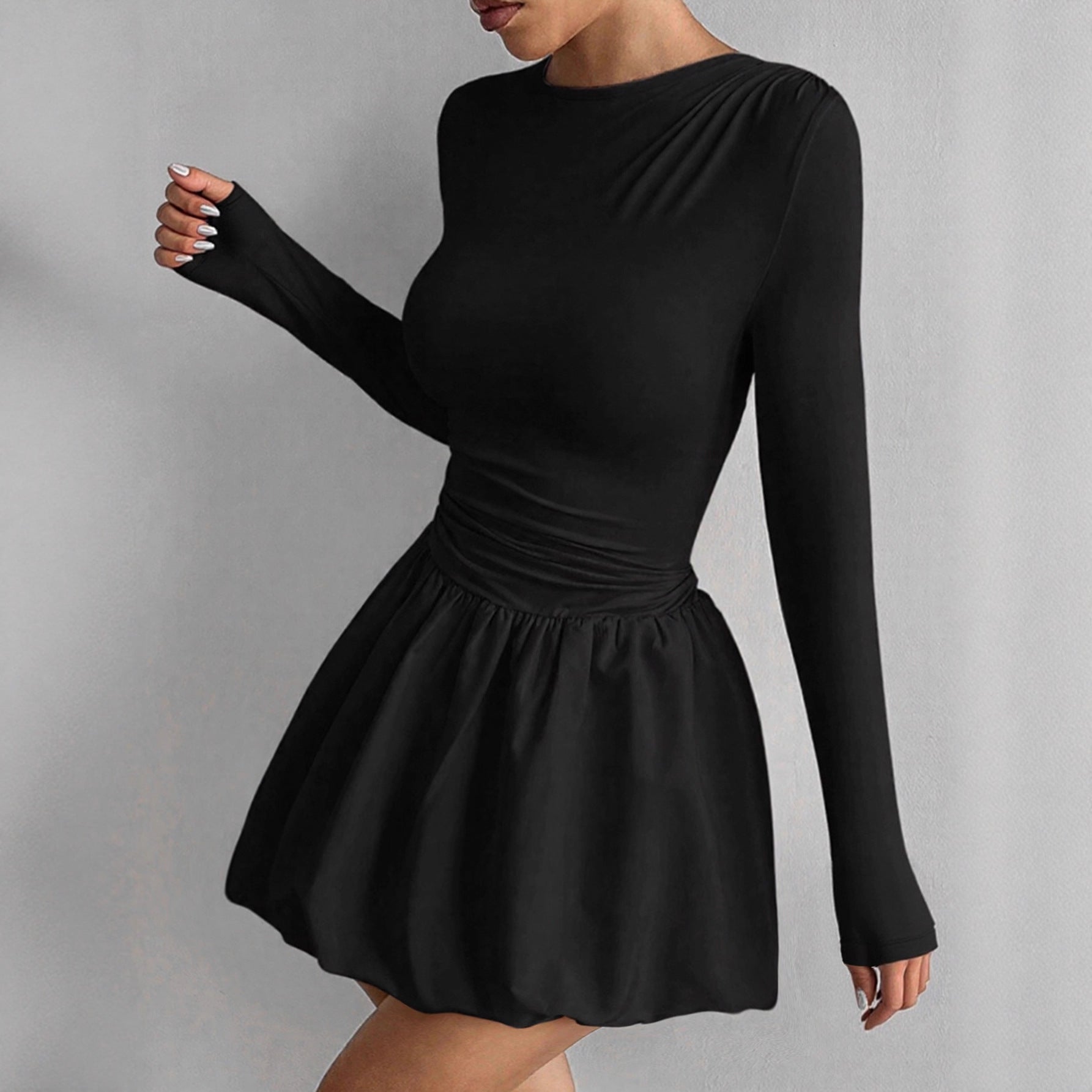 Women Bud Dress Sexy off the Shoulder Solid Color Tube Top Sleeveless