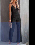 Deep V-Neck Spaghetti Strap Jumpsuit for Women