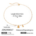 Small starfish shell zircon necklace