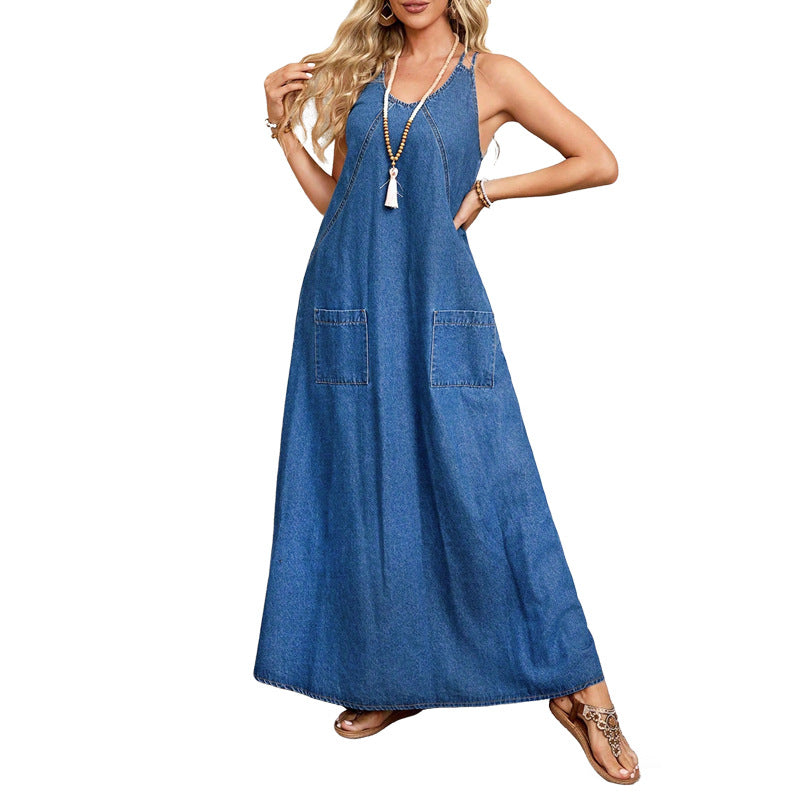 Women Clothing Denim Cami Dress