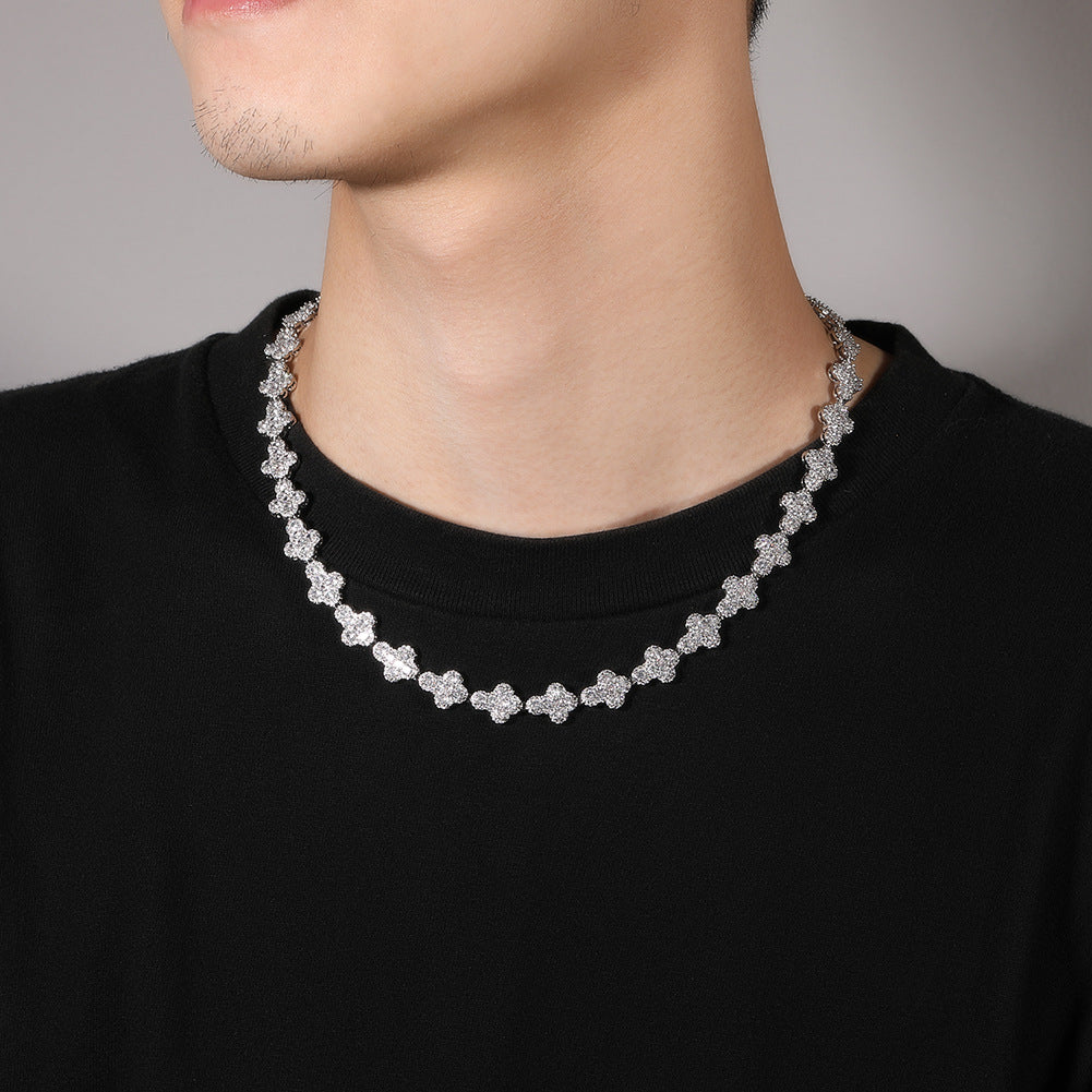 diamond necklace cross moissanite chain