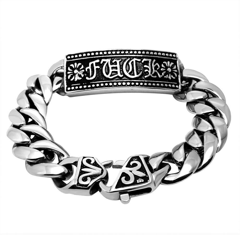 Retro domineering bracelet hip-hop personality men's cross bracelet
