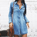 Jacket Women Autumn Winter New Slim Denim Dress Fashion Europe Denim Women Dress Sexy
