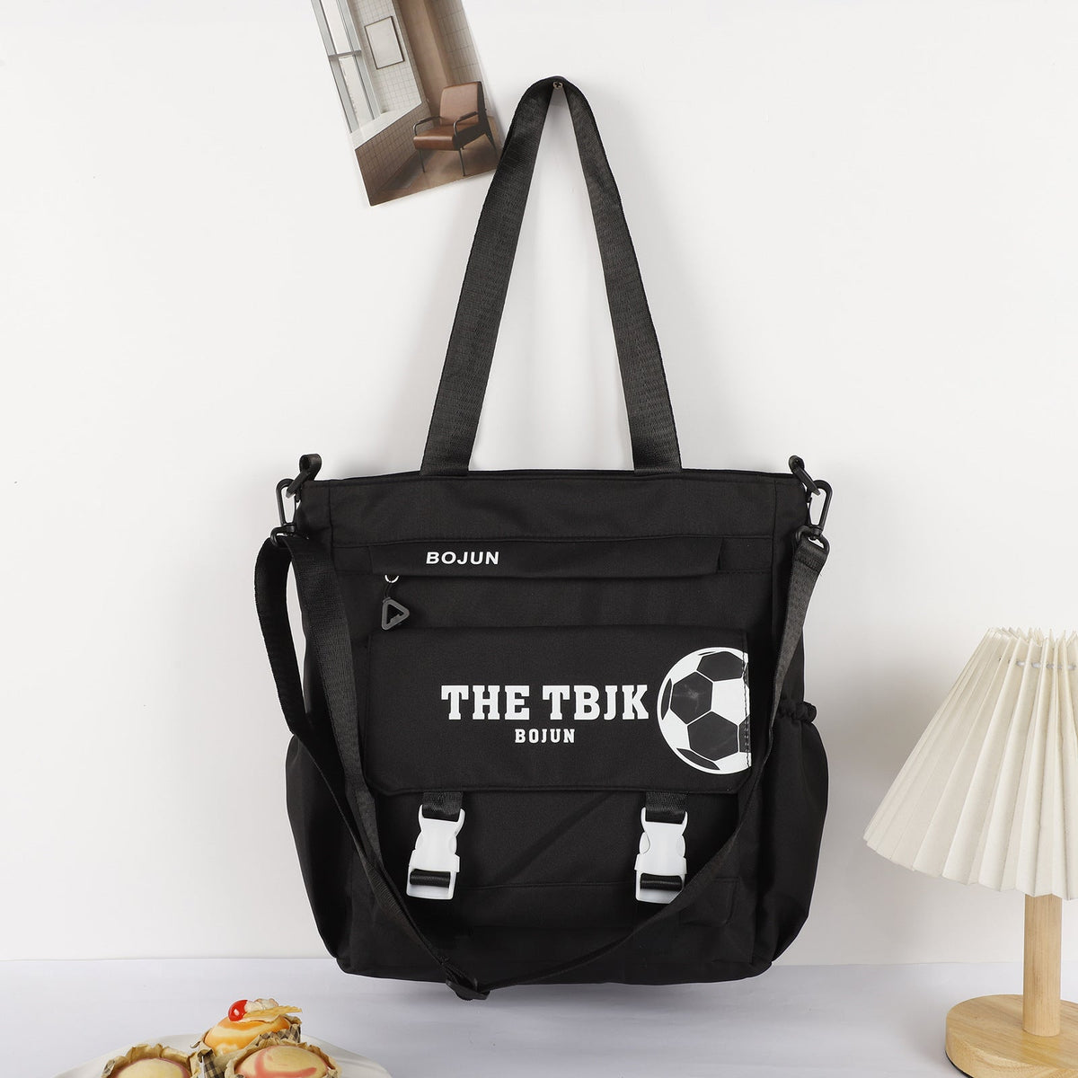 Large capacity tote bag, student cute high school tote bag, tote shoulder bag