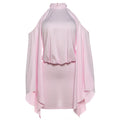 Summer Women Clothes Flared Sleeves Sexy Chain Decoration Backless Slim Fit Sheath Dress Women