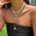 starfish necklace shell conch tassel multi-layer necklace