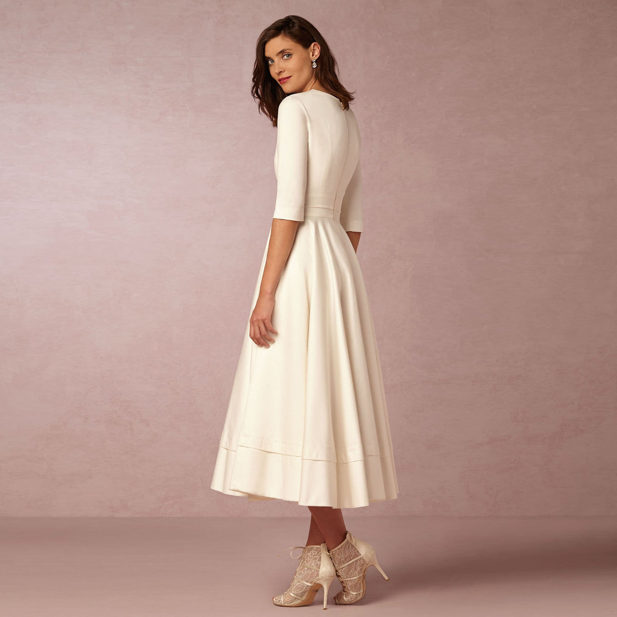 Women's Evening Dress Sexy Deep V Long Sleeve Dress