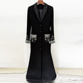 Heavy Industry Beads Diamond Tailored Collar Dress Dress Fishtail Dress