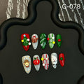 Christmas Nails Press on Nails Snowman Atmosphere Premium Sense Handcrafted Fake Nails