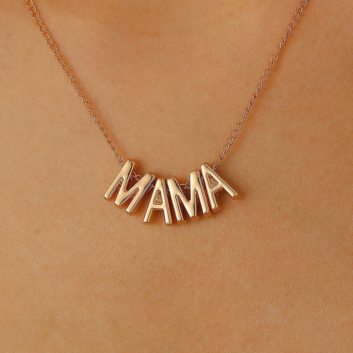 MAMA Letter Pendant Clavicle Chain Creative Mother's Day Necklace