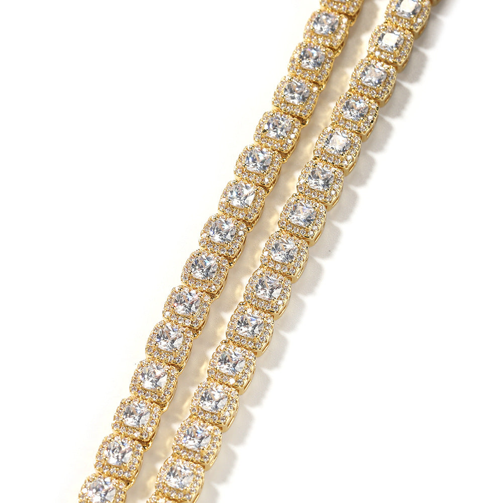 mens gold Gold Plated Rock Candy Chain necklace