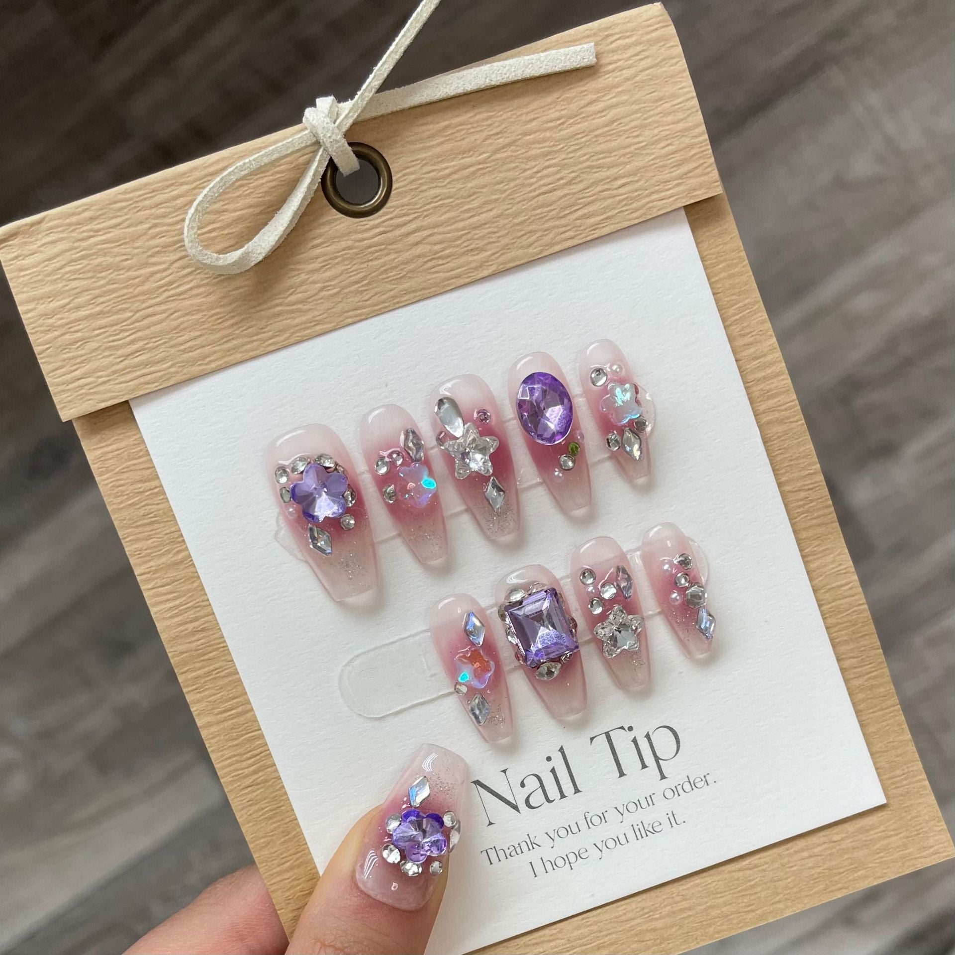 0938- Handmade press on nails fake nails removable